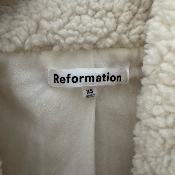 Reformation Off-White Teddy Coat - Picture 7 of 7